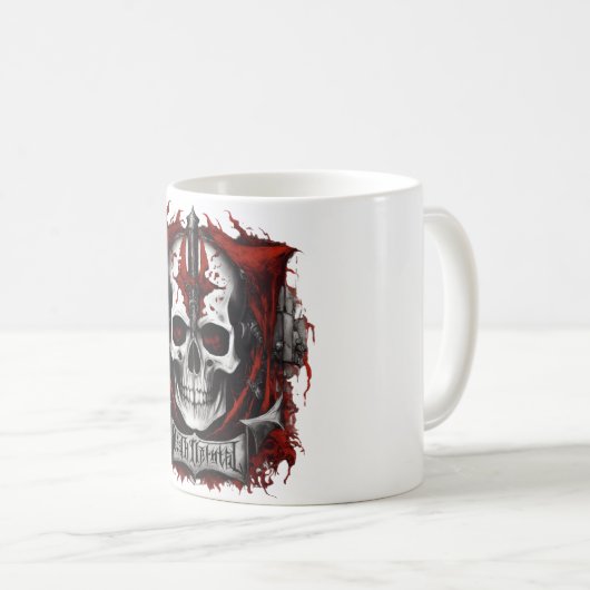 Death Metal Theme Tasse (VorderseiteRechts)
