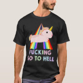 Death Metal Unicorn Designs Pastel Goth Hell T-Shirt (Vorderseite)