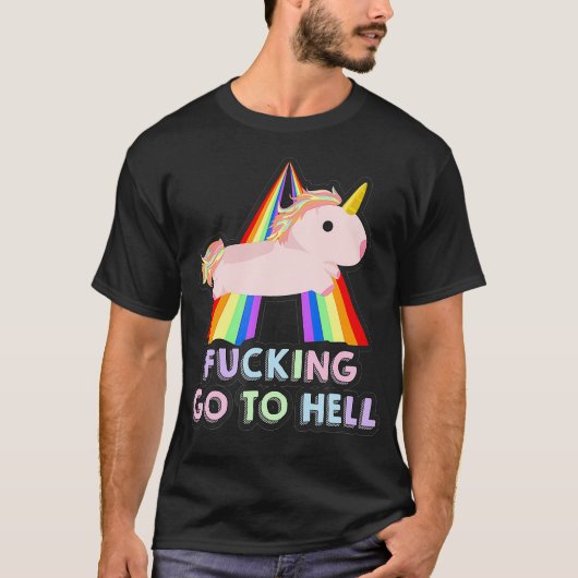 Death Metal Unicorn Designs Pastel Goth Hell T-Shirt (Vorderseite)