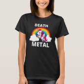 Death Metal Unicorn Rainbow Heavy Metal T-Shirt (Vorderseite)