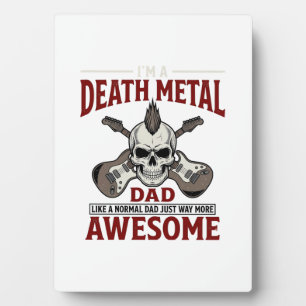 Death Metal Vater Totenkopf Gitarre Vintage-Shirt- Fotoplatte