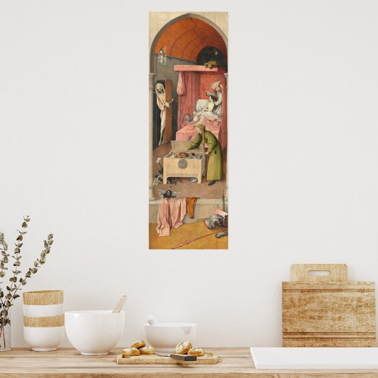 Death & Miser - Hieronymus Bosch Kunstposter Poster (Küche)