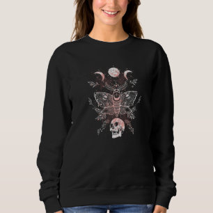 Death Moth Gothic Dark Witch Occult Wiccan Goth Mo Sweatshirt