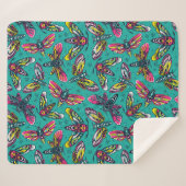 Death Moth Sherpa Blanket Sherpadecke (Vorderseite (Horizontal))