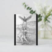 Death of Cu Chulainn, Postcard Postkarte (Stehend Vorderseite)