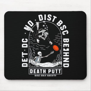 Death Putt Disc Golf Society Scu Diver Halloween F Mousepad
