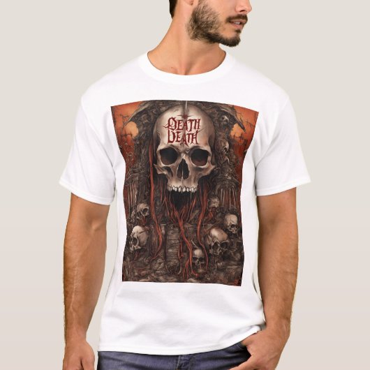 Death Reigns Eternal – Dark Gothic Skull  T-Shirt (Vorderseite)