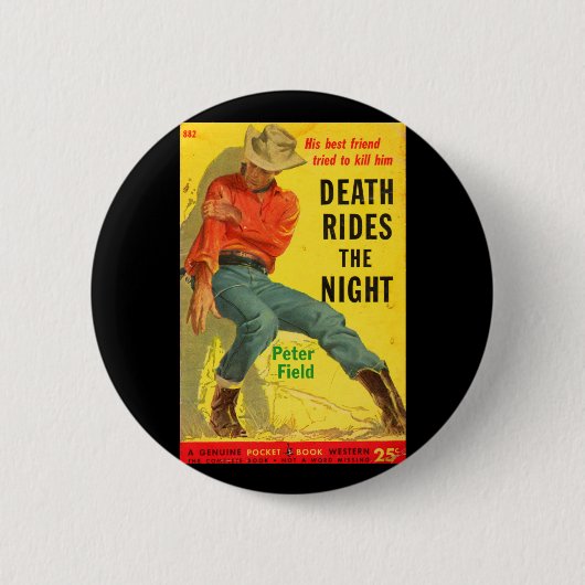 Death Rides The Night Western Buchcover Button (Vorderseite)