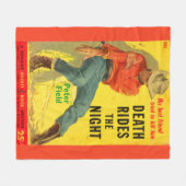 Death Rides The Night Western Buchcover Fleecedecke (Vorderseite (Horizontal))