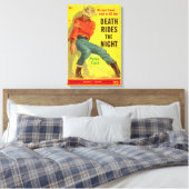 Death Rides The Night Western Buchcover Leinwanddruck (Insitu (Schlafzimmer))