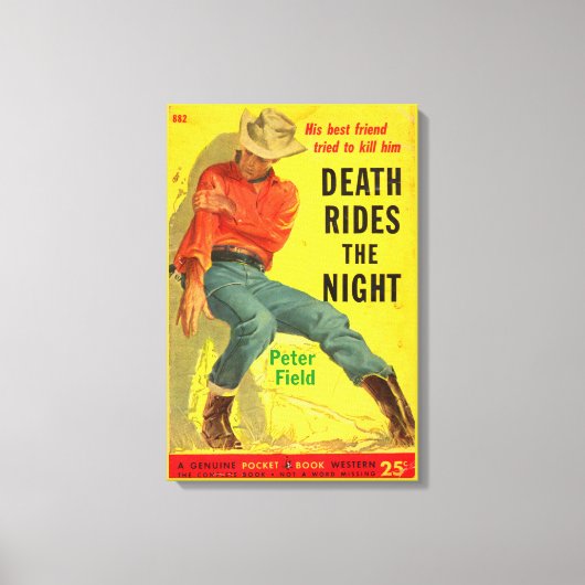 Death Rides The Night Western Buchcover Leinwanddruck (Vorderseite)