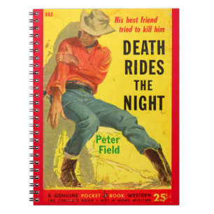 Death Rides The Night Western Buchcover Notizblock