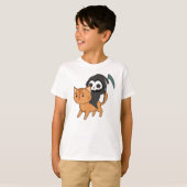 Death Riding Cat Funny - Funny Cats T-Shirt (Vorne ganz)