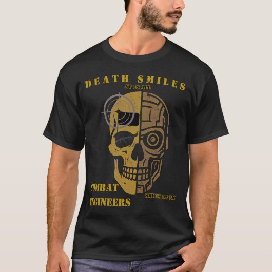 Death Smiles Combat Engineer Skull Shirt (Vorderseite)