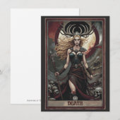 Death Tarot Art Flat Thank You Card Dankeskarte (Vorne/Hinten)