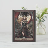 Death Tarot Art Flat Thank You Card Dankeskarte (Stehend Vorderseite)