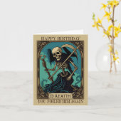 Death Tarot Birthday Card Karte (Gelbe Blume)