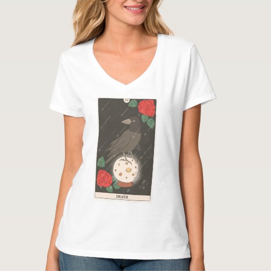 Death Tarot Card modern Major Arcana Design T-Shirt (Vorderseite)