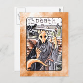 Death Tarot Card Postkarte (Vorne/Hinten)