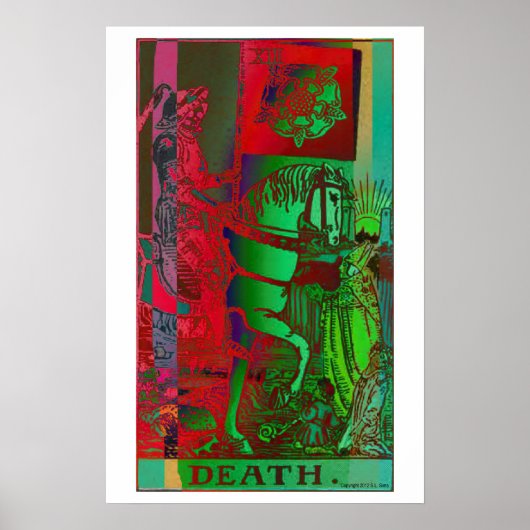Death Tarot Card Psychedelic Poster (Vorne)