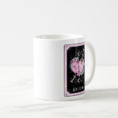 Death Tarot Card Rosa und Black Hexy Celestie Kaffeetasse (VorderseiteRechts)