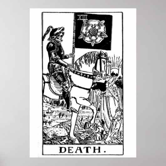 Death Tarot Card Wall Art Poster (Vorne)