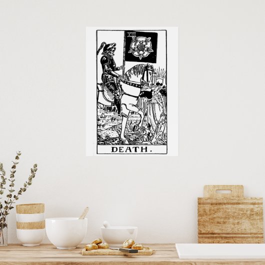 Death Tarot Card Wall Art Poster (Küche)