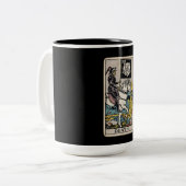 Death Tarot Zweifarbige Tasse (Vorderseite Links)