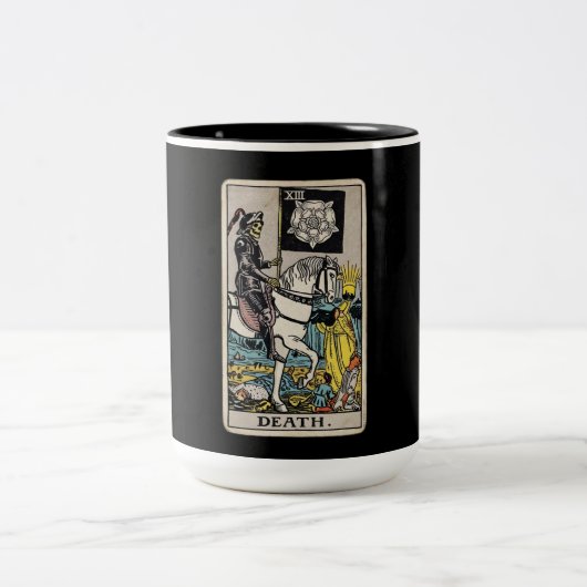 Death Tarot Zweifarbige Tasse (Mittel)