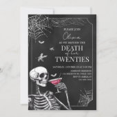 Death to my Twenties Halloween Gothic Birthday Einladung (Vorderseite)