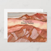 Death Valley California Mountains Wüste Landschaft Postkarte (Vorne/Hinten)