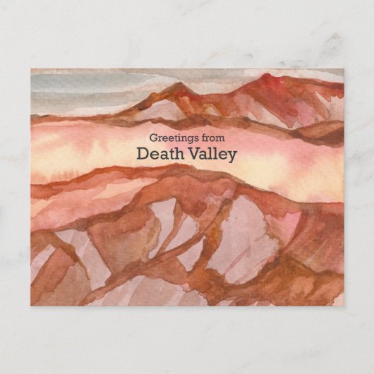 Death Valley California Mountains Wüste Landschaft Postkarte (Vorderseite)