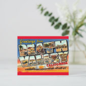 Death Valley California Vintag Gruß Postkarte (Stehend Vorderseite)