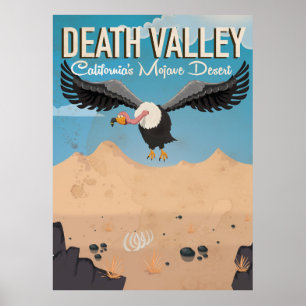 Death Valley Cartoon Vintage Reiseplakat Poster