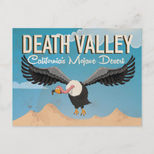 Death Valley Cartoon Vintage Reiseplakat Postkarte