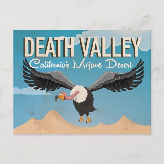 Death Valley Cartoon Vintage Reiseplakat Postkarte (Vorderseite)