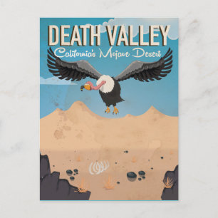 Death Valley Cartoon vintage Reiseposter Postkarte
