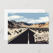 Death Valley Highway Desert Art Postkarte (Vorne/Hinten)