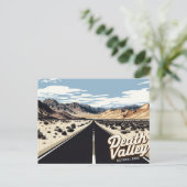 Death Valley Highway Wüstenkunst Postkarte (Stehend Vorderseite)