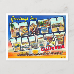 Death Valley, Kalifornien Vintage Große Buchstaben Postkarte