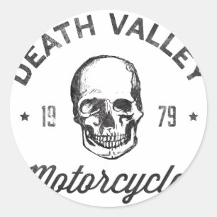 Death Valley Motorcycles Runder Aufkleber