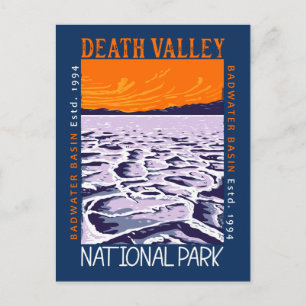 Death Valley National Park Badwater Basin Vintage Postkarte