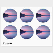 Death Valley National Park. Badwater im Morgengrau Runder Aufkleber (Blatt)