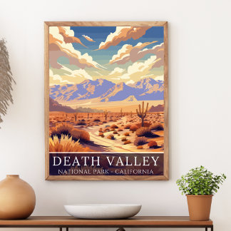 Death Valley National Park Desert Landscape Poster