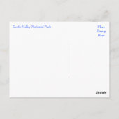 Death Valley National Park, Kalifornien Post Card Postkarte (Rückseite)