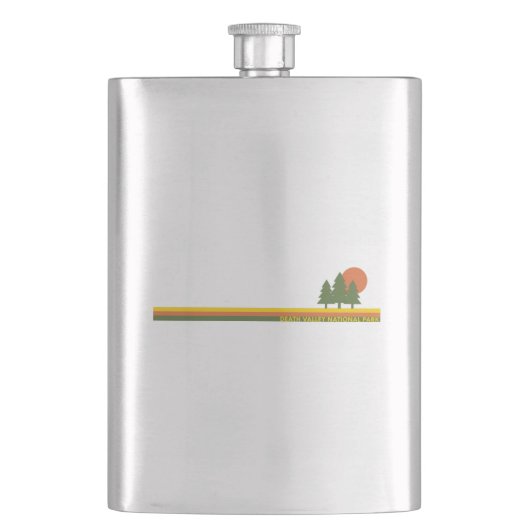 Death Valley National Park Pine Trees Sun Flachmann (Vorderseite)