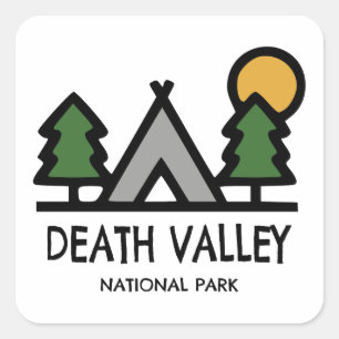 Death Valley National Park Quadratischer Aufkleber