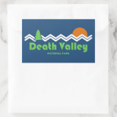 Death Valley National Park Retro Rechteckiger Aufkleber (Tasche)
