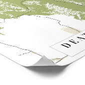 Death Valley National Park Retro Street Karte Poster (Ecke)