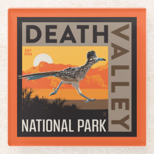 Death Valley National Park Roadrunner Glasuntersetzer